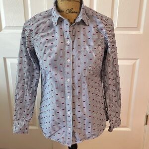 🧡 3 For $12 Bundle Sale 🧡 Gap Blue White Pinstripe Boyfriend Shirt